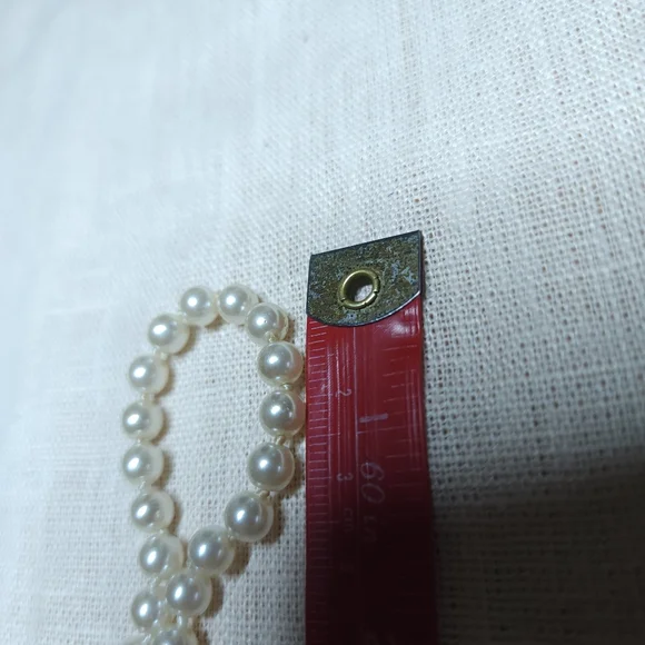Vintage Pearl Necklace Glass Beaded Made In Japan  24" Hand Knot - Picture 7 of 9